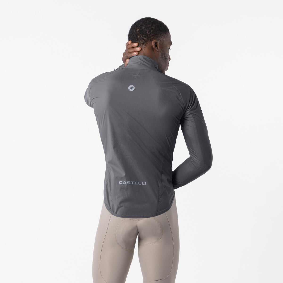 Szara kurtka CASTELLI TRANSITION AIR – widok z tyłu