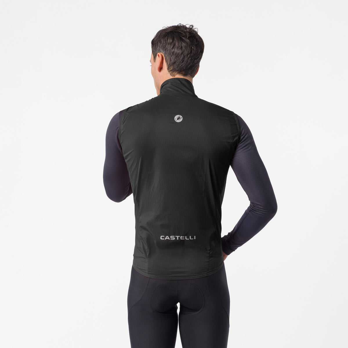 Mouwloos CASTELLI TRANSITION AIR-vest in zwart - achteraanzicht