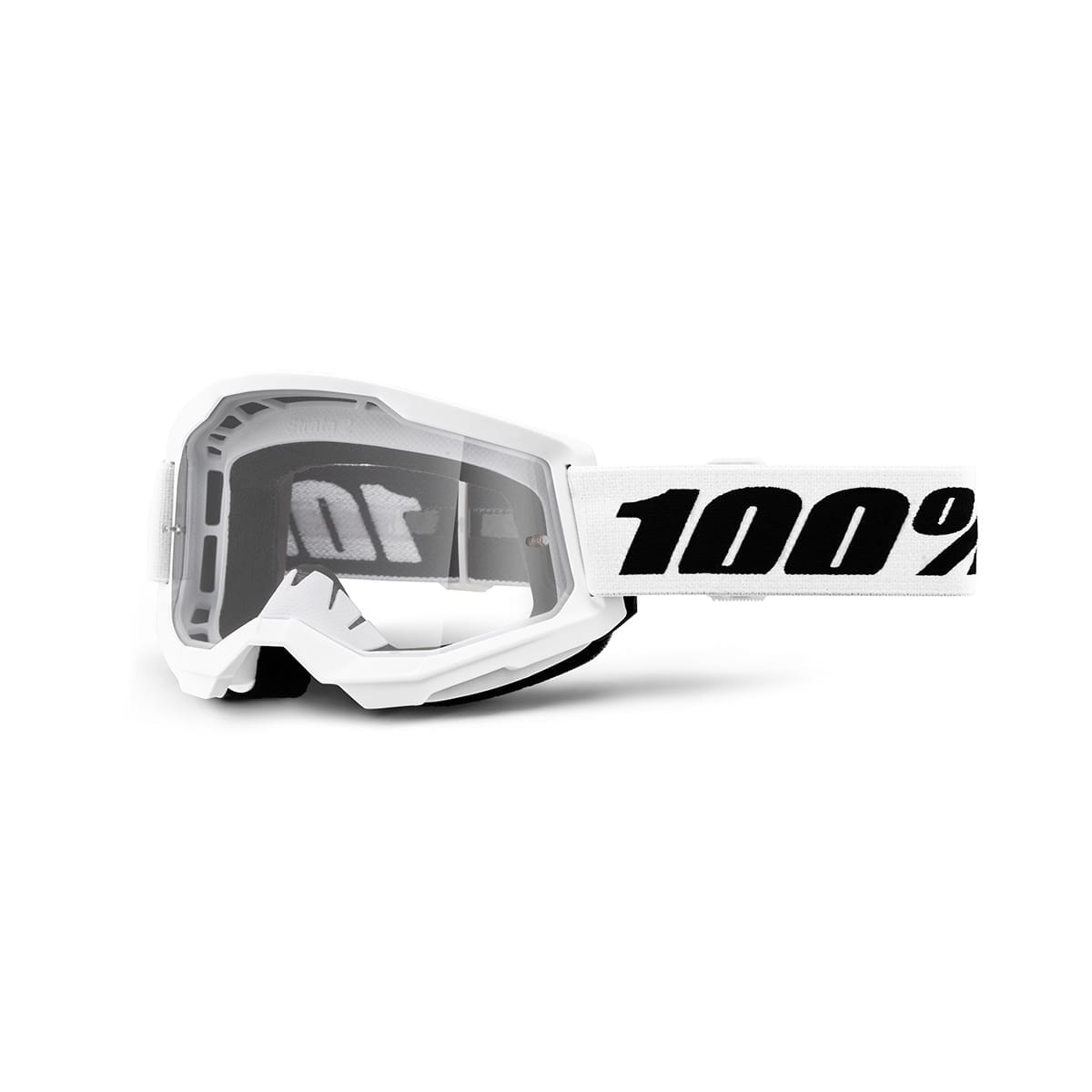 Masque 100% STRATA 2 Blanc Écran Clair
