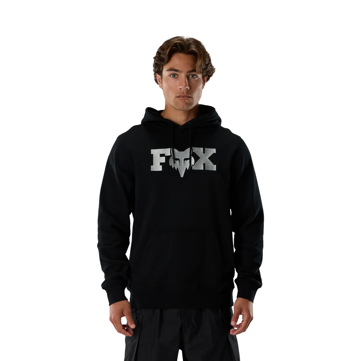 Mikina s kapucí FOX F HEAD X FLEECE černá