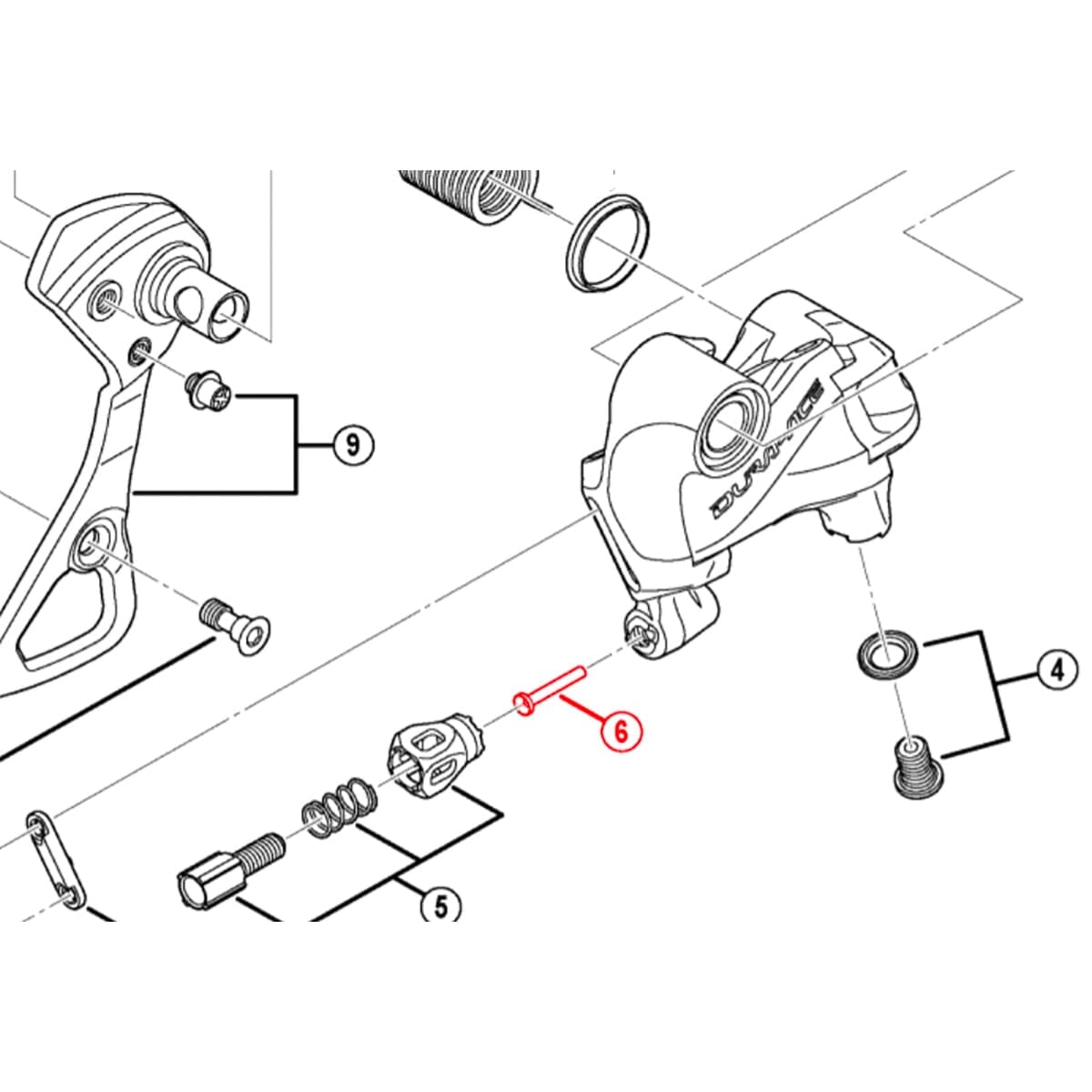 Cable Tension Adjusting Insert for SHIMANO DURA-ACE RD-9000 Rear Derailleur