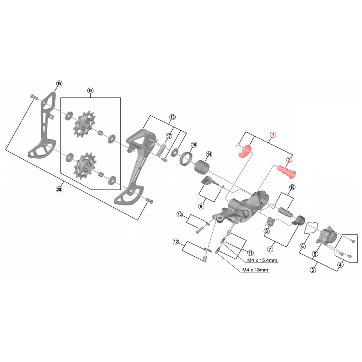 SHIMANO SLX RD-M7100 Rear Derailleur Mounting Kit #Y3FY98020