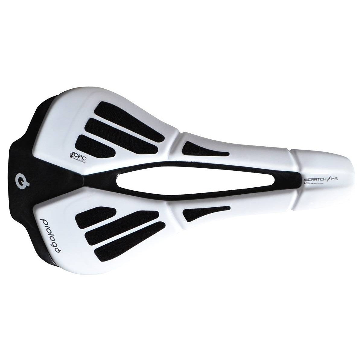 Saddle PROLOGO SCRATCH M5 PAS CPC Rails Tirox White