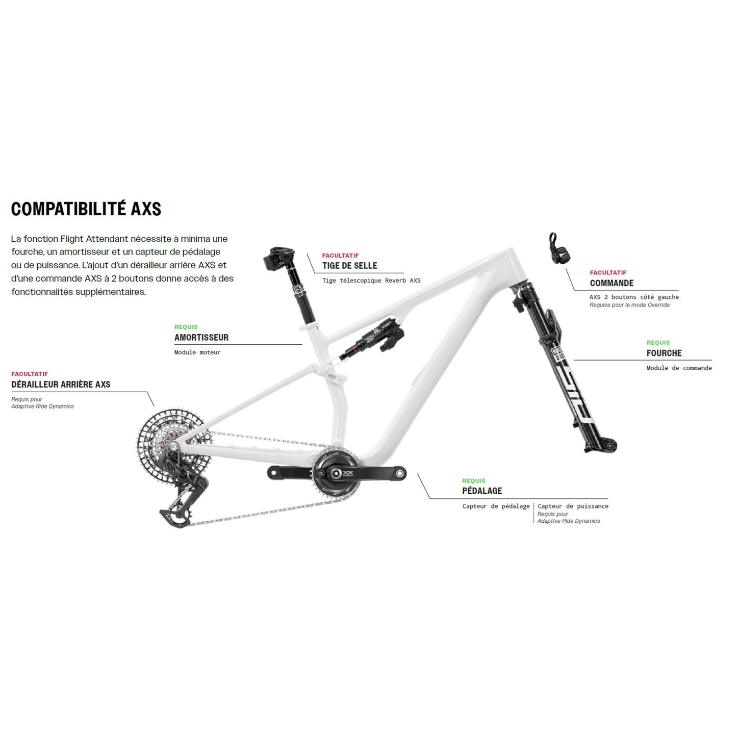 Amortisseur ROCKSHOX SIDLUXE ULTIMATE FLIGHT ATTENDANT Trunnion pour Scott Spark ST22+/RC24+