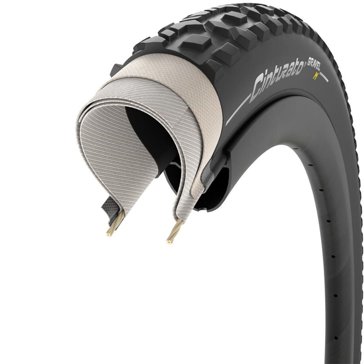 PIRELLI CINTURATO GRAVEL M 700x45c Tubeless Ready Sort dæk
