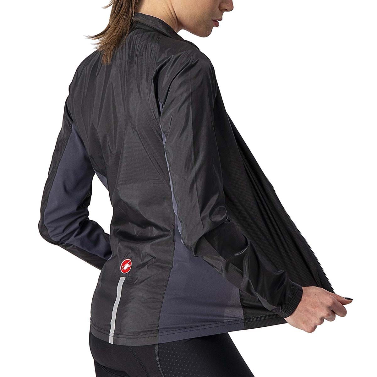 CASTELLI SQUADRA STRETCH Bunda dámská černá/šedá