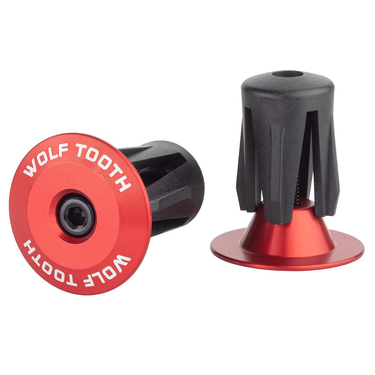 Paar Bügelkappen WOLF TOOTH Aluminium eloxiert Rot