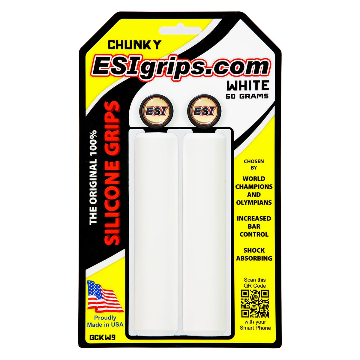 Manopole ESI CHUNKY 130 mm bianche