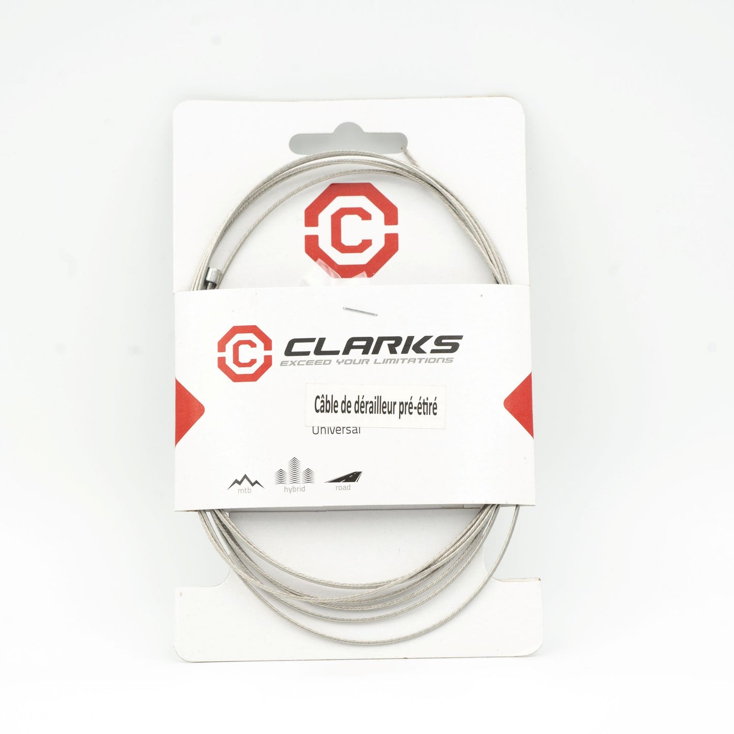 Câble de Dérailleur CLARKS DIE DRAWN Acier Inoxydable Poli