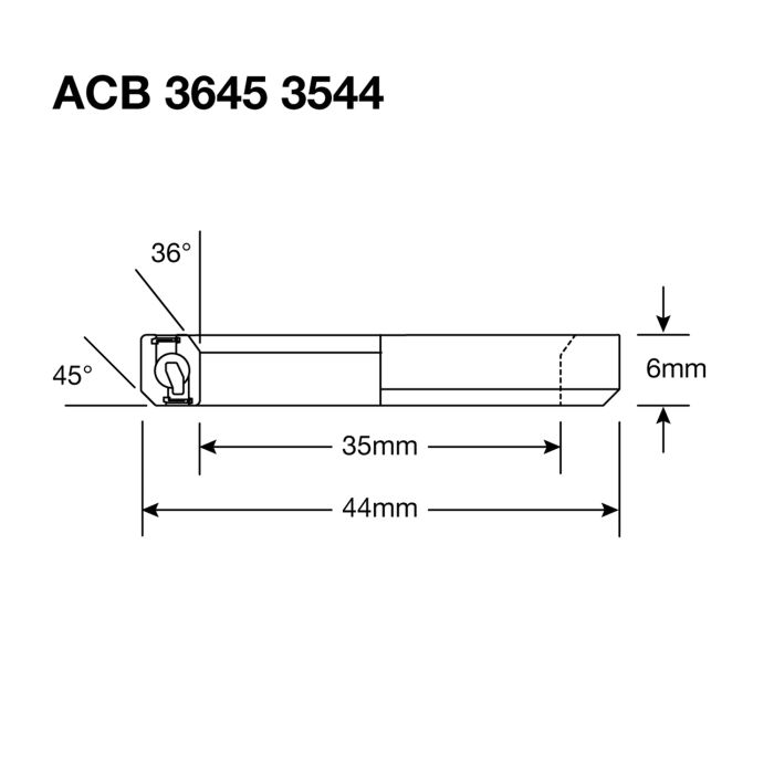 Cuscinetti sterzo ENDURO 3544 SS - 440c Stainless - 35x44x5,5 (36x45°) ACB