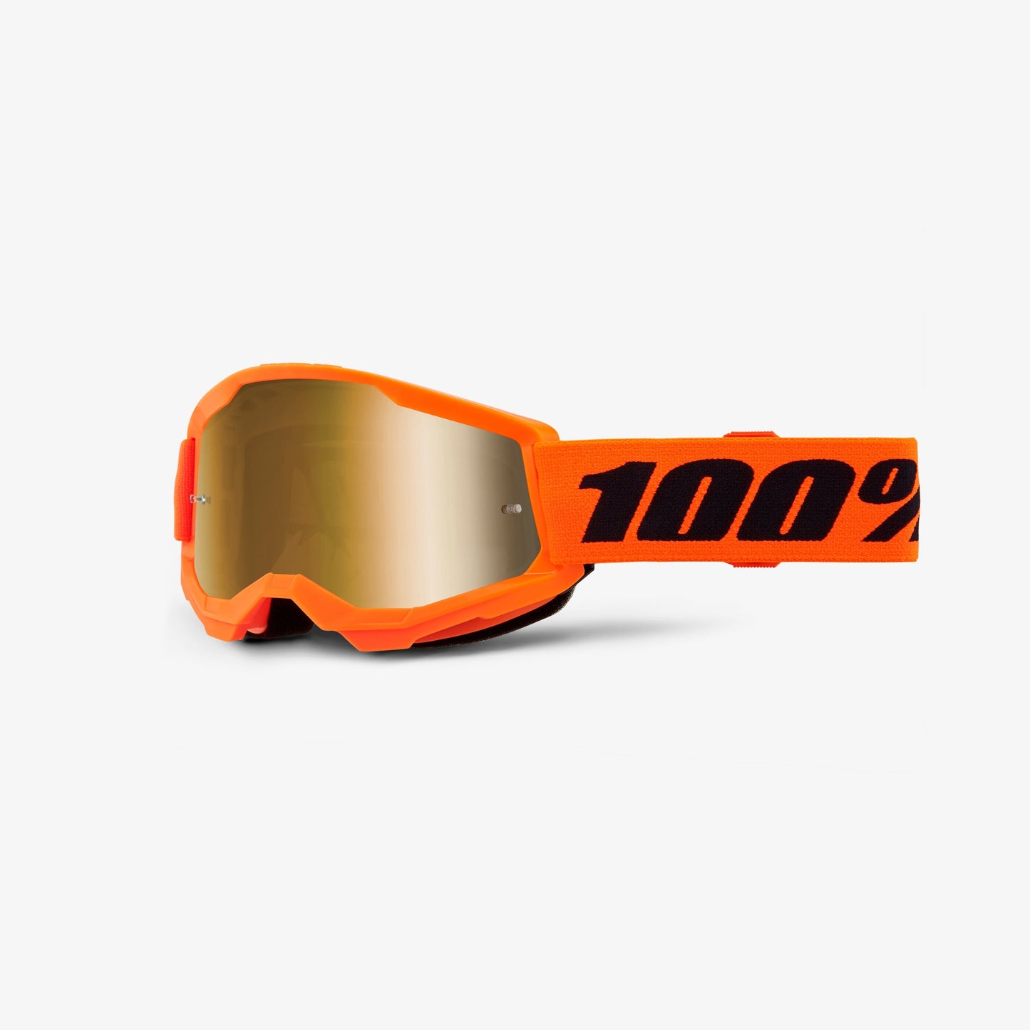 100% STRATA 2 Junior Goggles Orange Gold Mirror Lens