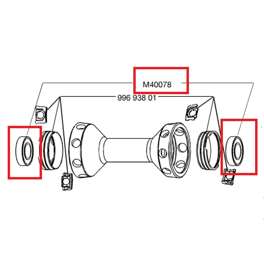 Kit 2 cuscinetti mozzo anteriore MAVIC 6901 12x24x6mm