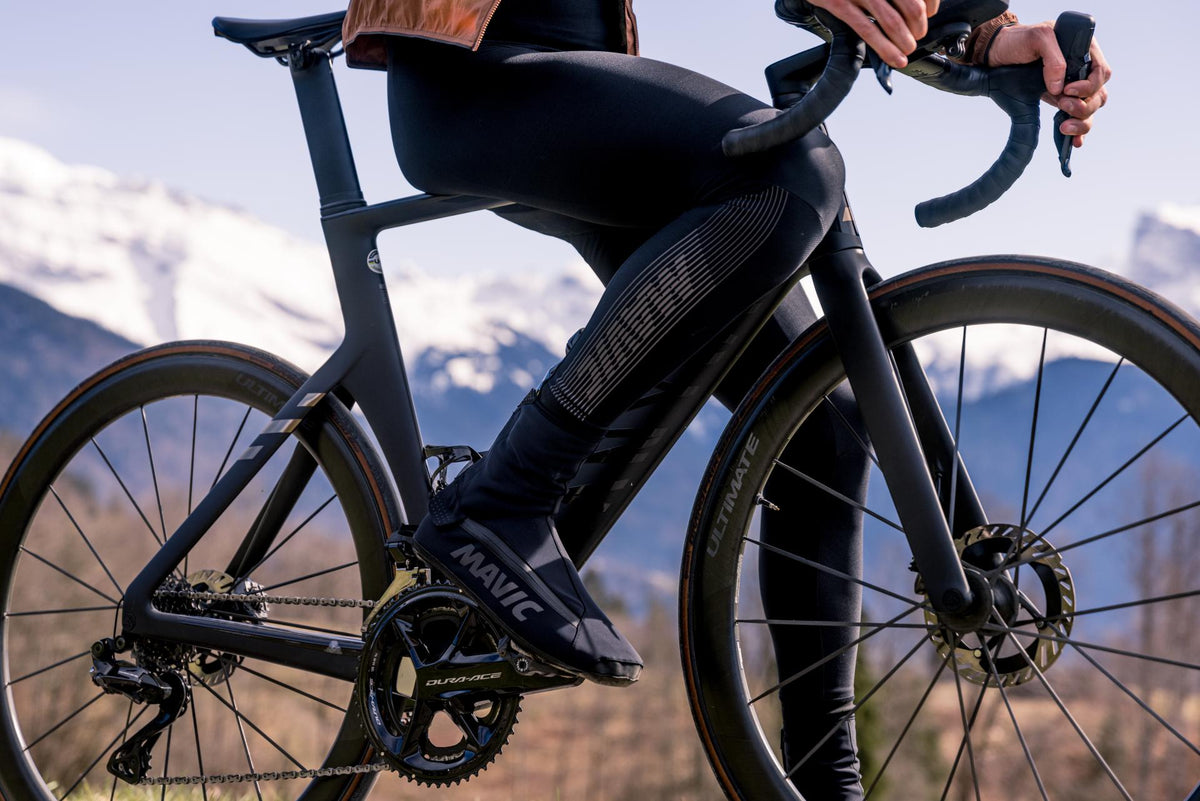 Дълъг велосипедeн клин с презрамки MAVIC COSMIC THERMO черен