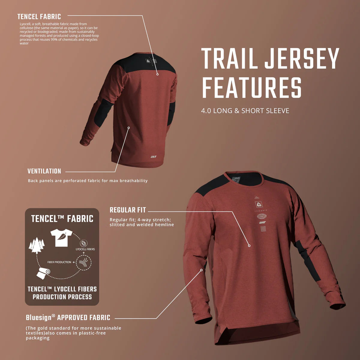 Maillot LEATT MTB TRAIL 3.0 Manches Longues Blanc