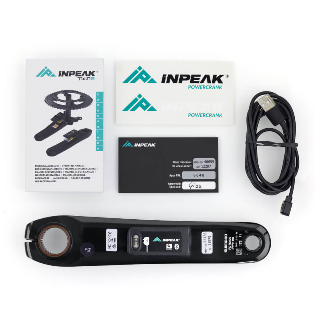 Lewa korba z miernikiem mocy INPEAK POWERCRANK-E Shimano Dura-Ace R9200