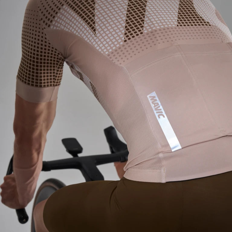 Maillot MAVIC AKSIUM GRAPHIC Manches Courtes Beige