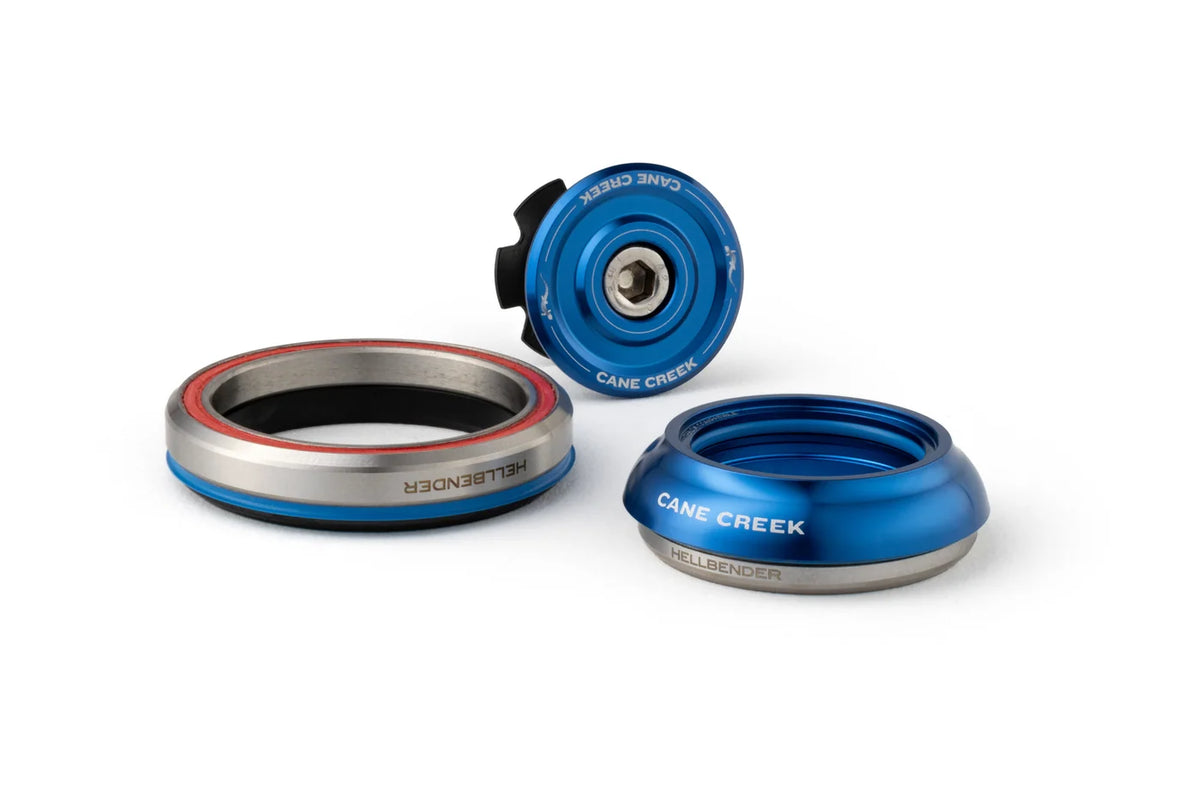 Serie sterzo integrata conica CANE CREEK Hellbender 70 1"1/8-1.5" IS42/IS52 blu per Specialized Stumpjumper Evo e Levo