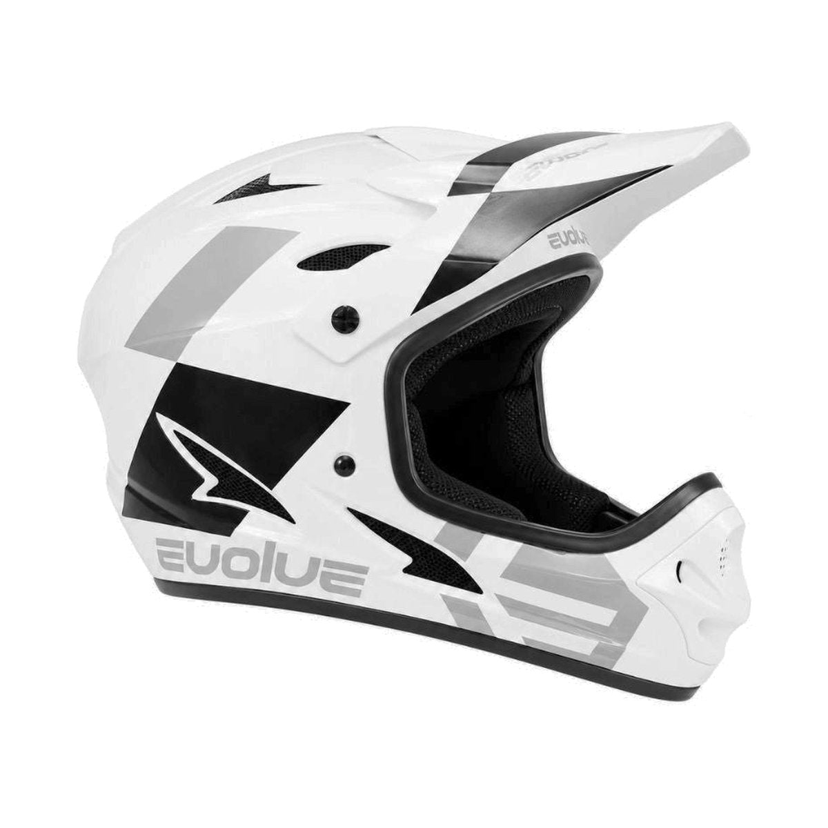 Каска Evolve Storm бял и черен гланц