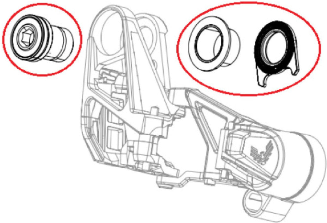 Kit Vis de Fixation de Dérailleur SRAM XX-SL T-TYPE EAGLE AXS