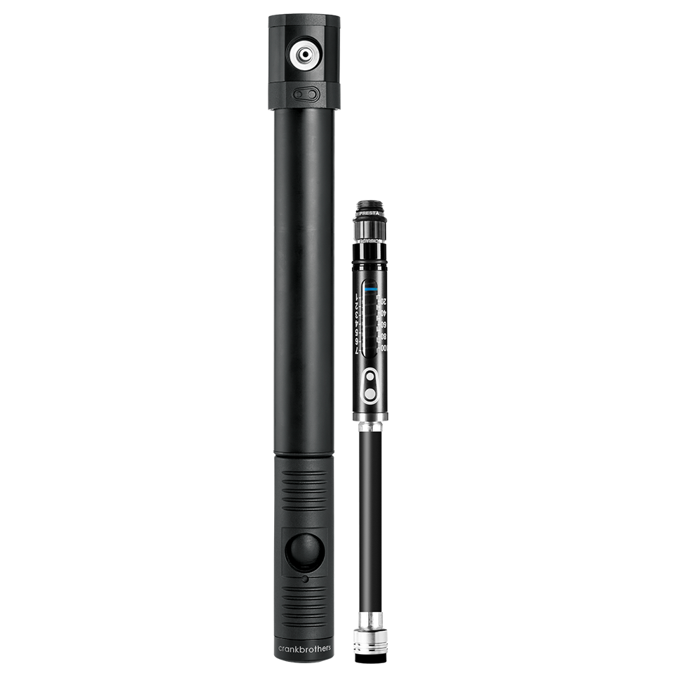 CRANKBROTHERS KLIC HV-handpomp met drukmeter Midnight Edition