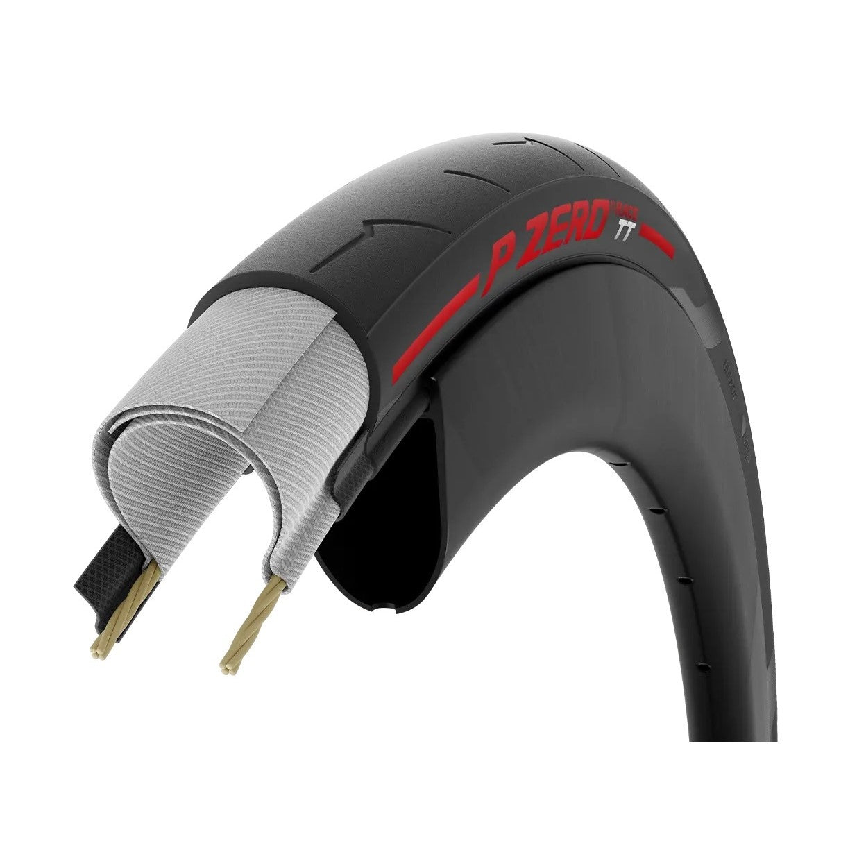 Neumático PIRELLI P ZERO Race TT 700c TubeType Red