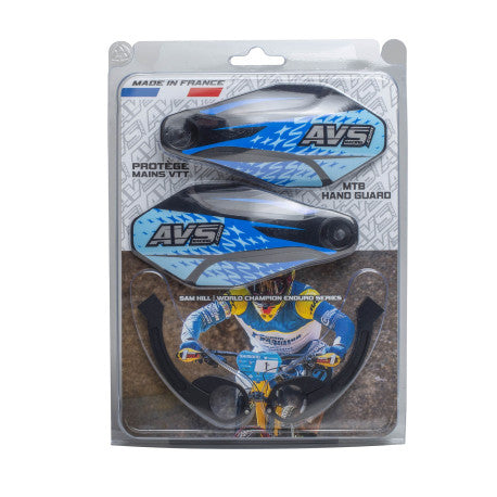 Protège Mains AVS KIT DECO Patte Alu Noir/Bleu