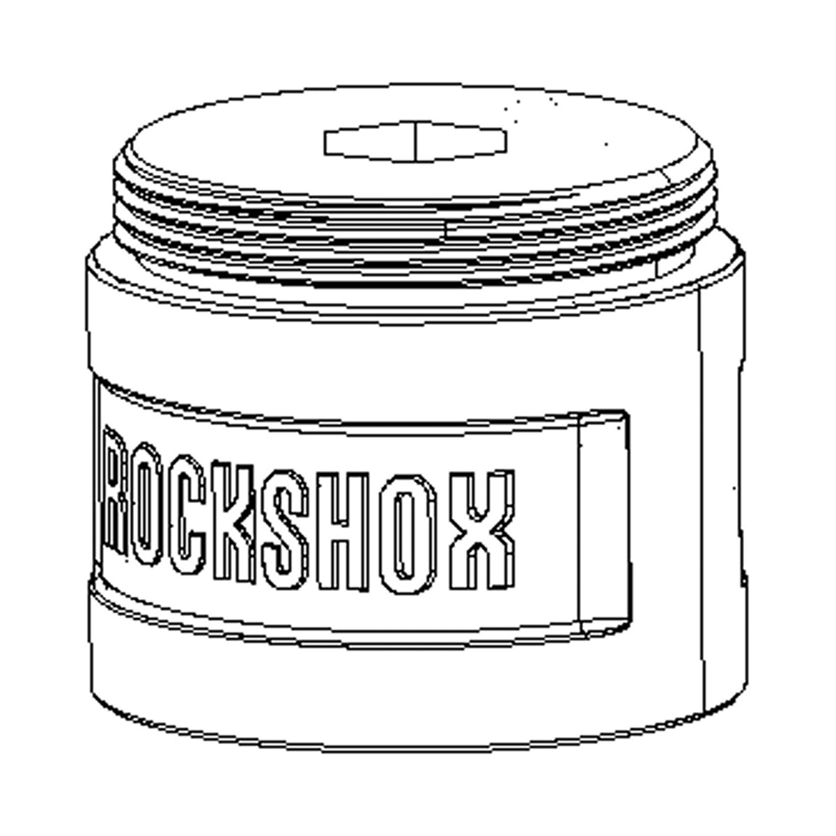 ROCKSHOX Bottomless Tokens 35 mm SOLO AIR/DEBONAIR õhukambri mahuseibide komplekt (10 tk) PIKE/BOXXER B1/LYRIK kahvlitele — tehniline illustratsioon
