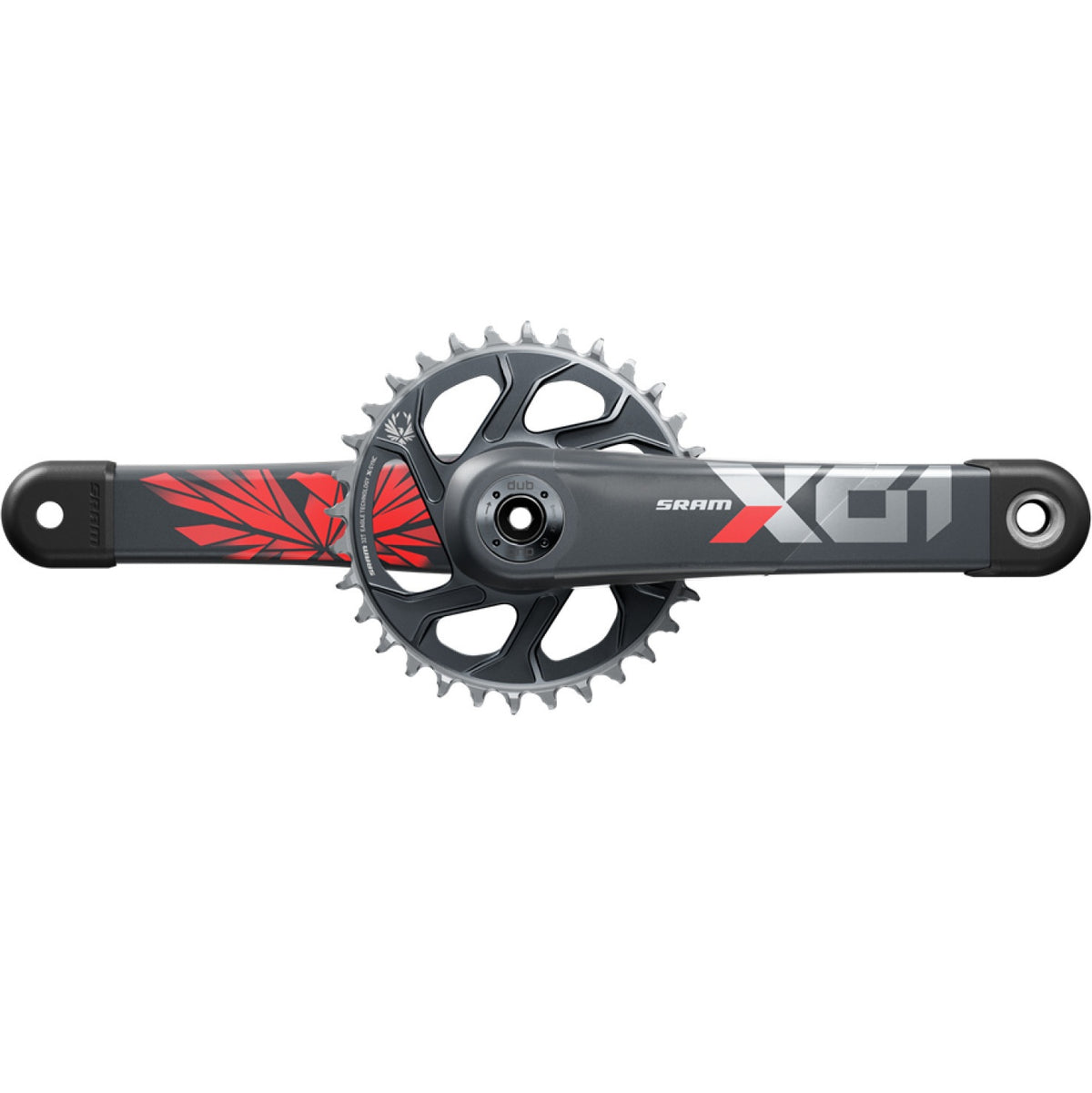Курбел SRAM EAGLE X01 DUB Lunar Oxy, червен, с една плоча, за 12 скорости