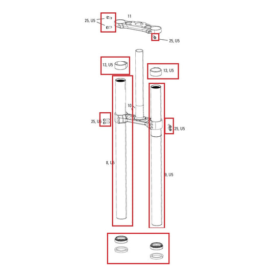 Kit Upgrade Plongeurs ROCKSHOX BOXXER D1 (2024+)