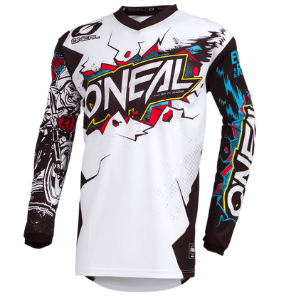 Maillot O'NEAL ELEMENT VILLAIN Junior Mangas Largas Blanco