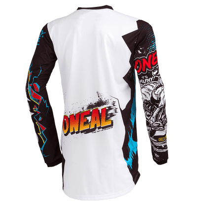 Maillot O'NEAL ELEMENT VILLAIN Junior Mangas Largas Blanco