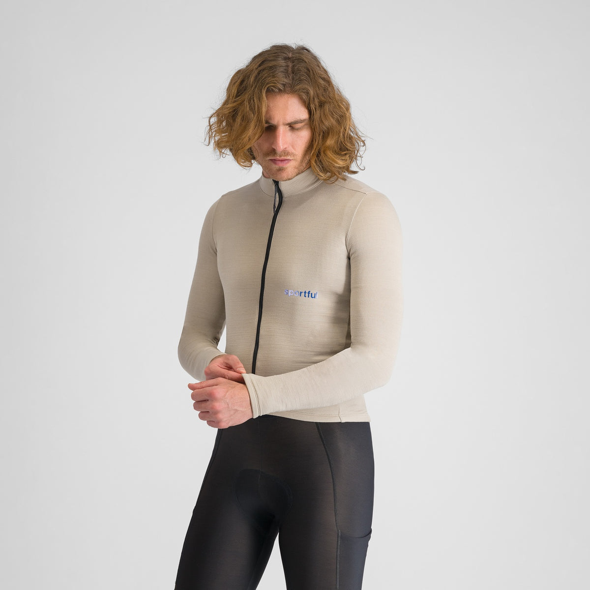 Μακρυμάνικη ποδηλατική μπλούζα Sportful Supergiara με μαλλί, μπεζ