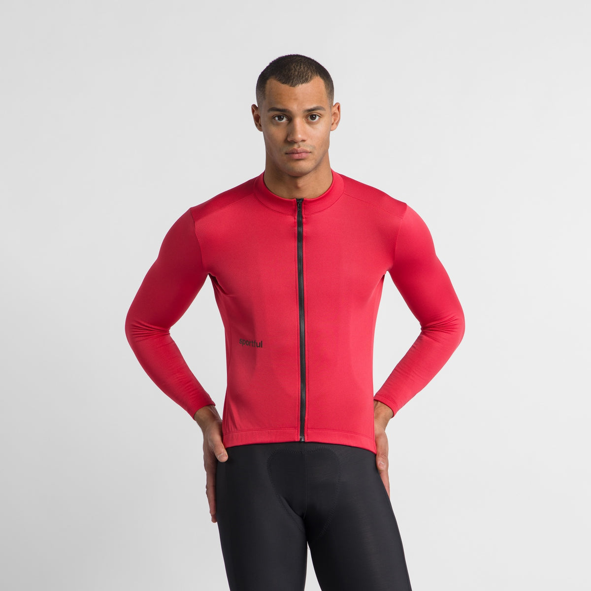 Πορτοκαλί κλασική ποδηλατική φανέλα SPORTFUL με μακριά μανίκια