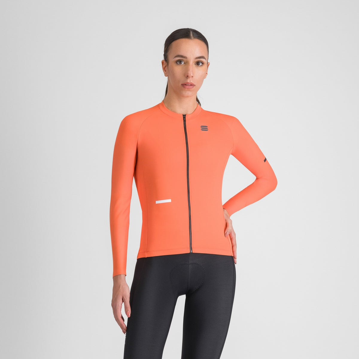 Κόκκινη γυναικεία ποδηλατική φανέλα SPORTFUL SUPERNOVA με μακριά μανίκια