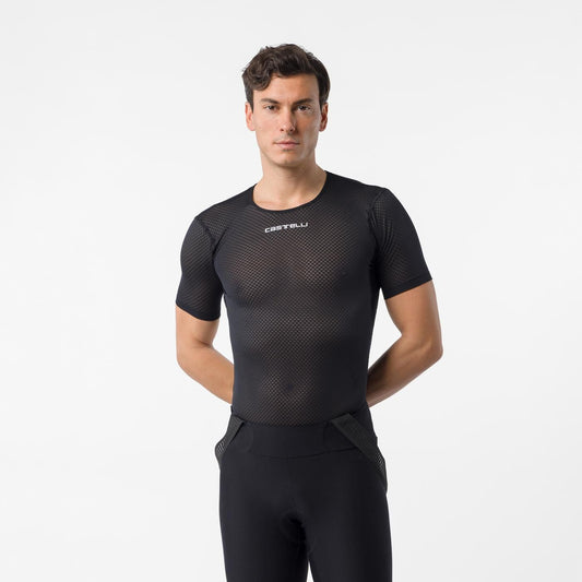 Lenjerie de Corp CASTELLI PRO MESH 2.0 Mânecă Scurtă Negru