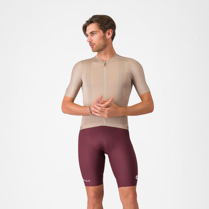 Trägerhosen-Shorts CASTELLI ESPRESSO 2 Bordeaux