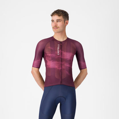CASTELLI CLIMBER'S A/C Short Sleeve Jersey Burgundy