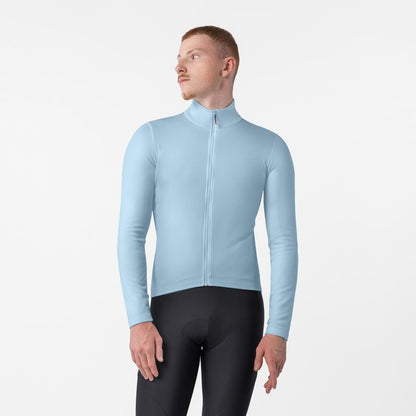 Biciklistički dres CASTELLI COMPETIZIONE THERMAL Dugih rukava Svijetloplavi