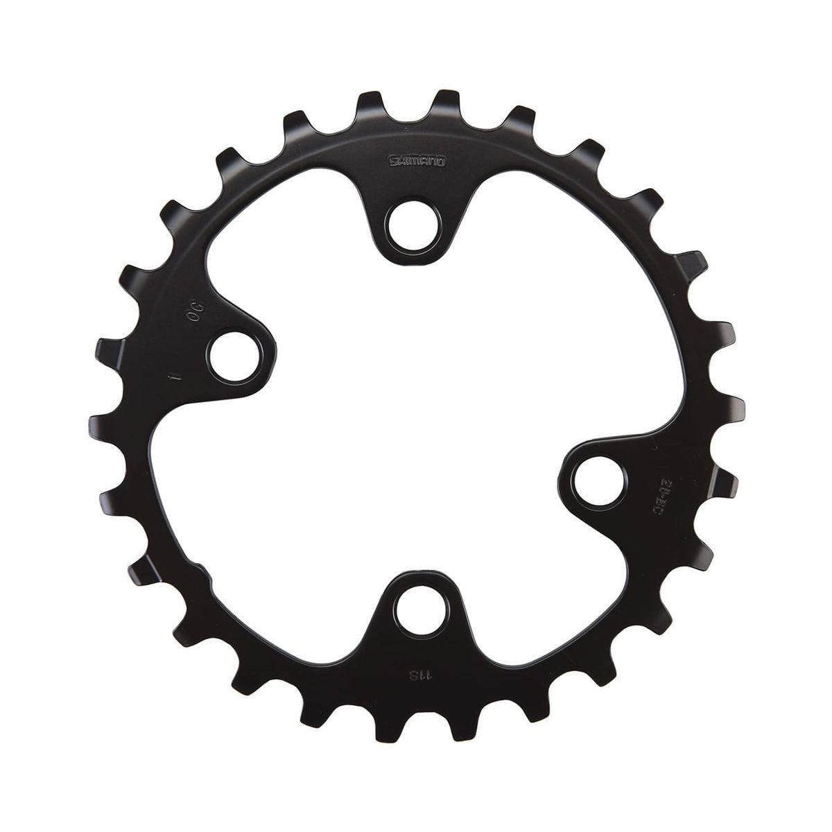 Εσωτερικός δίσκος δισκοβραχίονα SHIMANO SLX M7000 11 ταχυτήτων, διπλός, 4 οπών, 64 mm — όψη του δίσκου σε λευκό φόντο