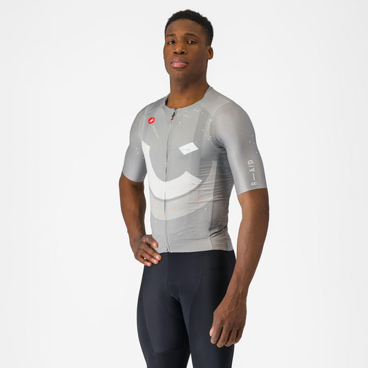 Maglia CASTELLI R-A/D Maniche Corte Multicolore Grigio
