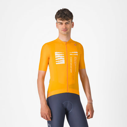 CASTELLI ESPRESSO R--A/D Short Sleeve Jersey Orange