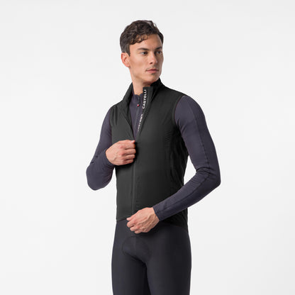 CASTELLI TRANSITION AIR fekete ujjatlan kerékpáros mellény – elölnézet