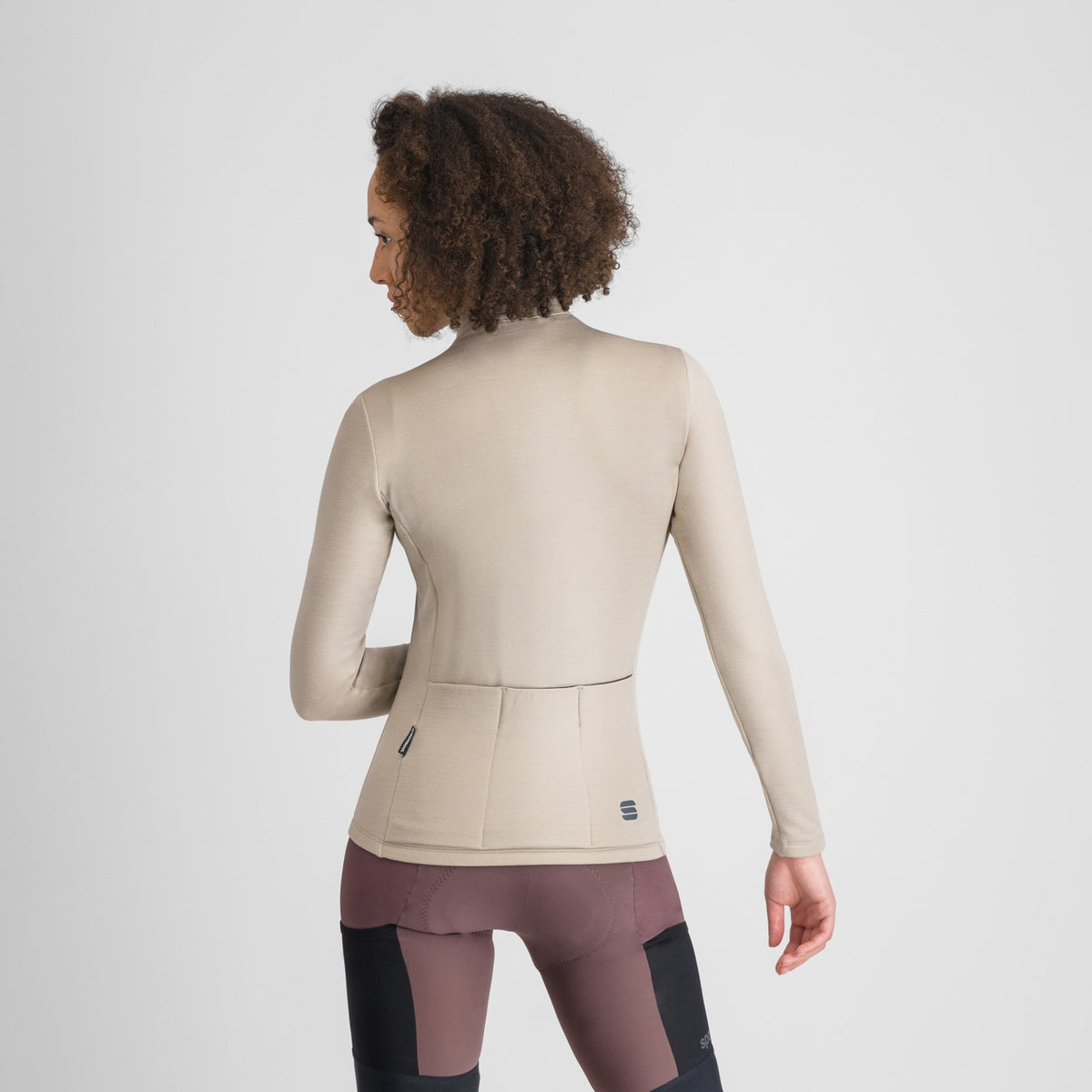 Γυναικεία ποδηλατική μπλούζα SPORTFUL SUPERGIARA WOOL με μακριά μανίκια, μπεζ