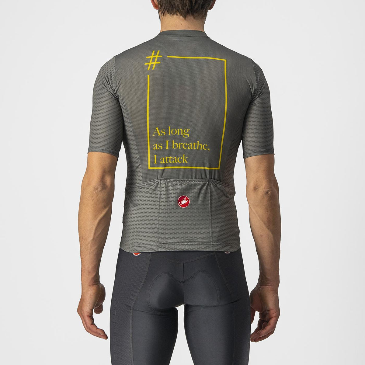 Maglia CASTELLI BREATHE ATTACK Maniche Corte Grigio/Verde
