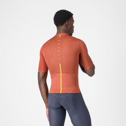 CASTELLI DRITTONE LOGO Short Sleeve Jersey Paprika