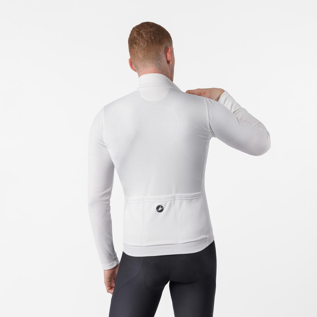 Velokrekls ar garām piedurknēm CASTELLI COMPETIZIONE THERMAL ziloņkaula krāsā