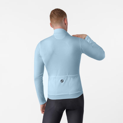 Biciklistički dres CASTELLI COMPETIZIONE THERMAL Dugih rukava Svijetloplavi