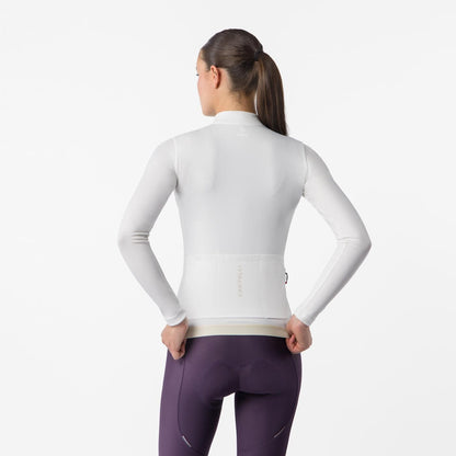 CASTELLI ESPRESSO THERMAL 2 Fietsshirt met Lange Mouwen Dames Ivoor