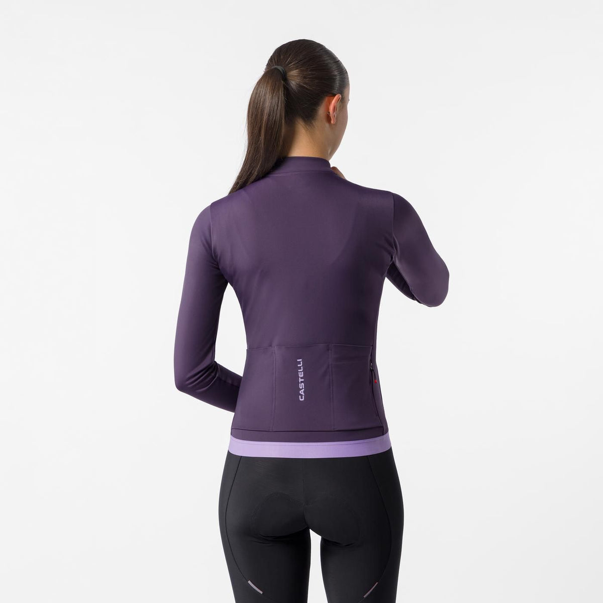 Dámský dres CASTELLI ESPRESSO THERMAL 2 s dlouhým rukávem fialový