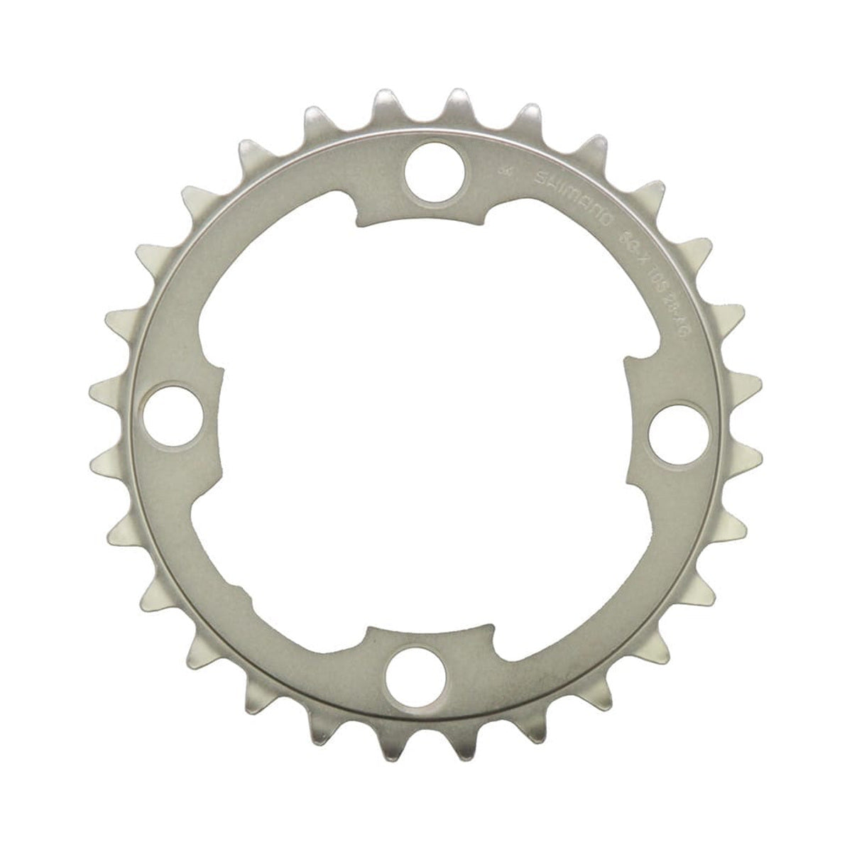 Vnitřní převodník SHIMANO XTR M985, 10 rychlostí, 4 otvory, 88 mm — pohled na převodník na bílém pozadí
